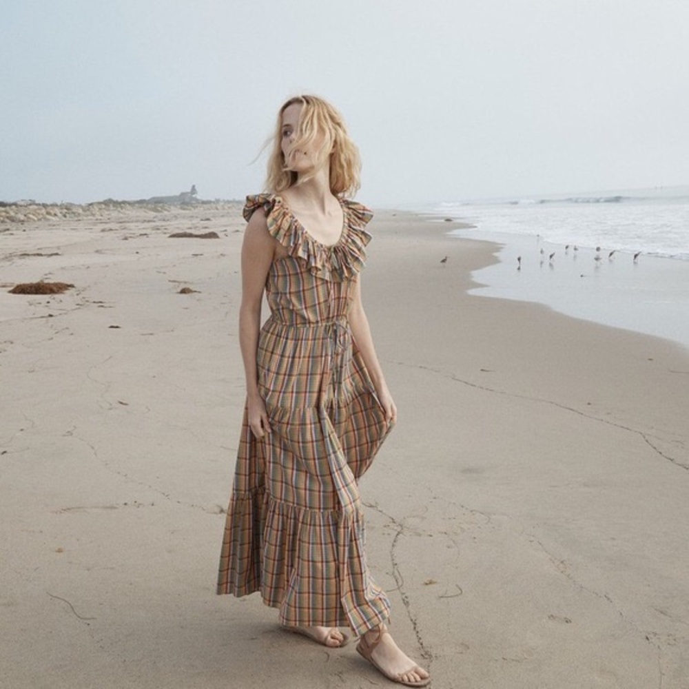 Doen Yarrow Rainbow Plaid Dress